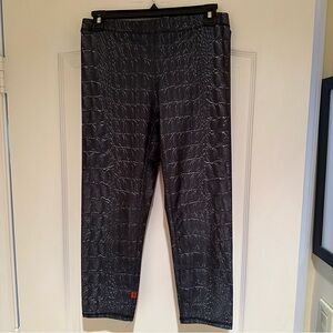 Terez Black Crocodile Print Leggings.  Size Large.  New Without Tags.